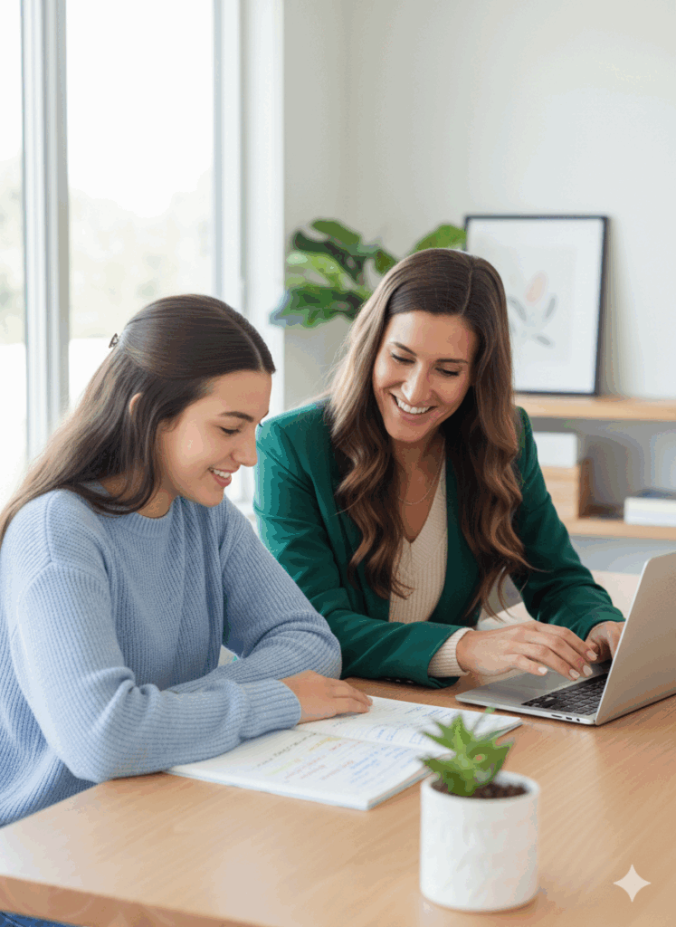 Professional tutor providing evidence-based instructional support to a high school student.