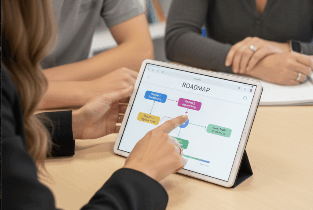 Board Certified Behavior Analyst (BCBA) using a digital roadmap to track behavioral goals and progress monitoring. Upwing’s ongoing coaching ensures sustained success and positive outcomes for families navigating ADHD and ASD.